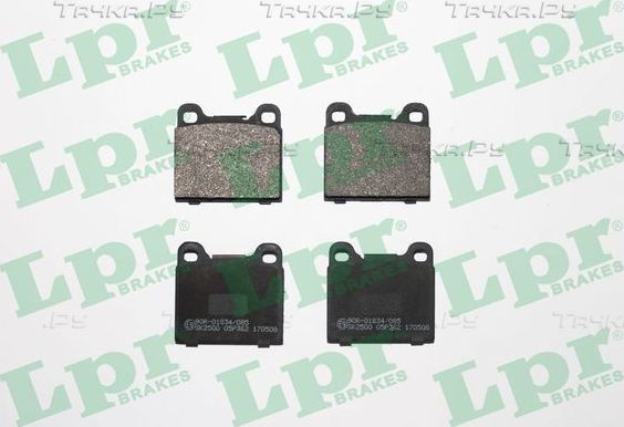 Тормозные колодки LPR задние для Volvo 850 1991-1997. Артикул 05P362