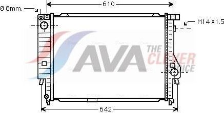 Радиатор охлаждения двигателя AVA для BMW 3 III (E36) 1991-1999. Артикул BW2144