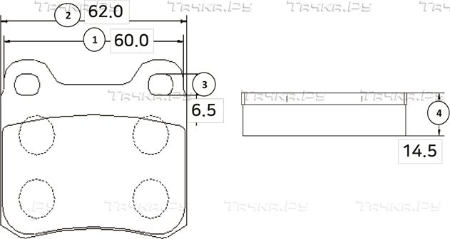Тормозные колодки CTR. Артикул GK0030
