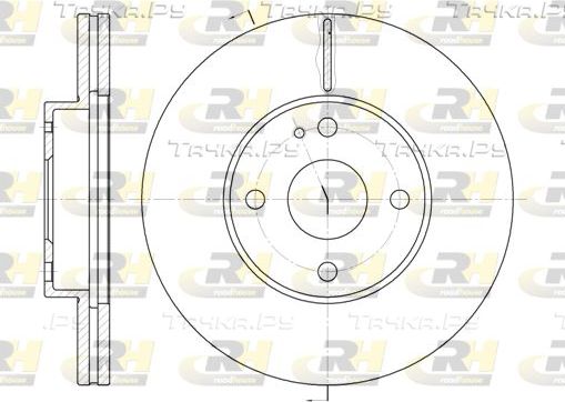Тормозной диск RoadHouse передний для Mazda 323 VI (BJ) 1994-1998. Артикул 6184.10