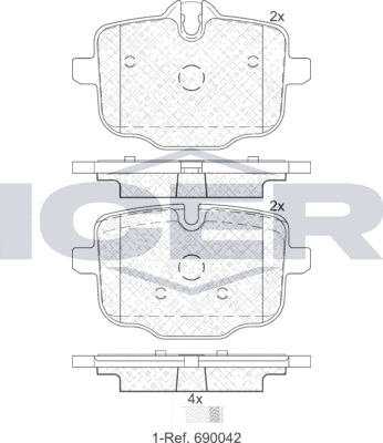 Тормозные колодки Icer. Артикул 182005-200