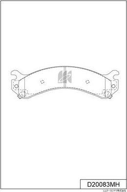 Тормозные колодки MK Kashiyama. Артикул D20083MH