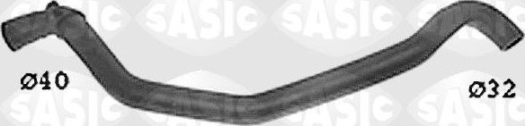 Патрубок радиатора (системы охлаждения) Sasic правый верхний для Renault 9 1981-1988. Артикул SWH4239
