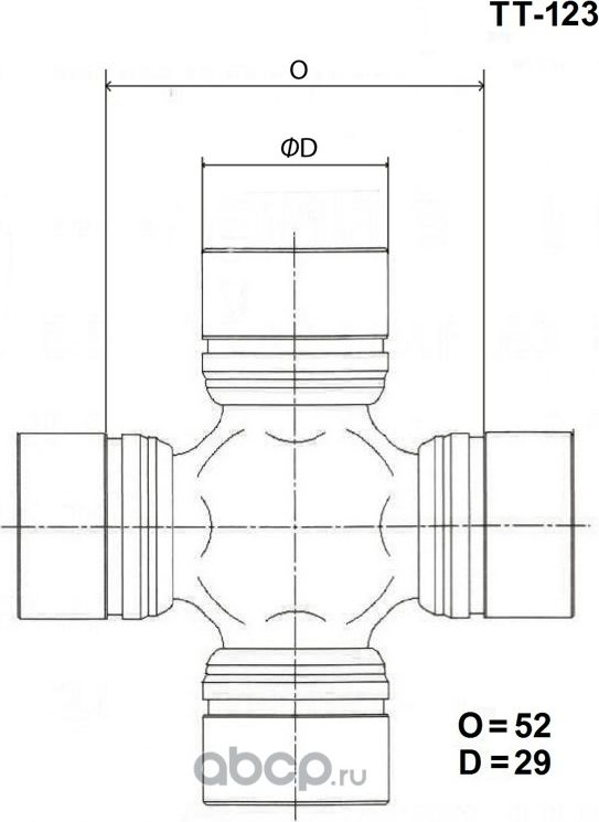 Крестовина карданного вала (Toyo). Артикул TT-123