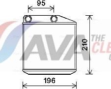 Радиатор отопителя (печки) AVA для Fiat Doblo II 2010-2026. Артикул OLA6676