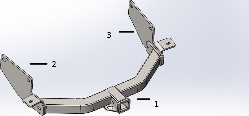 Фаркоп Bizon для Land Rover Discovery III 2004-2009 с накладкой из нержавеющей стали. Быстросъемный крюк. Артикул FA 0150-E(N)