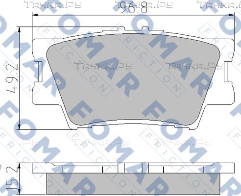 Тормозные колодки Fomar задние для Toyota RAV4 IV (CA40) 2012-2019. Артикул FO 932881