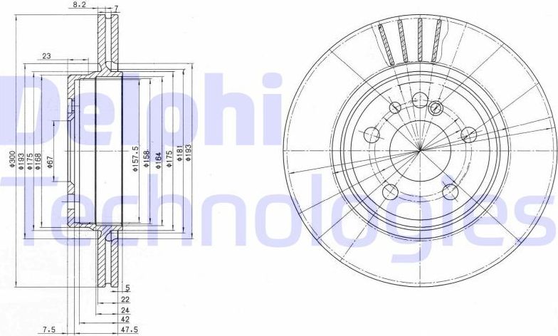 Тормозной диск Delphi. Артикул BG2740