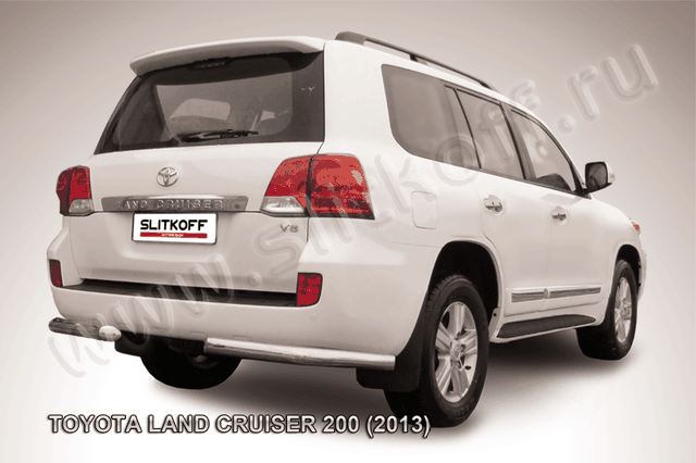 Защита Slitkoff задняя d76 уголки для Toyota Land Cruiser 200 2013-2015. Артикул TLC2-13-018