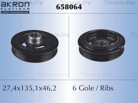 Шкив коленвала Malò для Toyota RAV4 II (XA20) 2000-2005. Артикул 658064