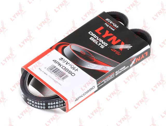 Приводной ремень поликлиновой LYNXauto для Kia Sephia I 1993-1997. Артикул 4PK0890