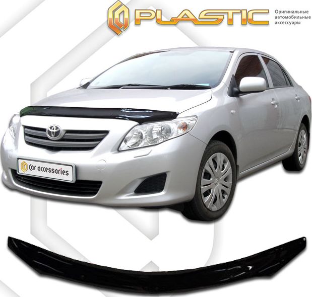 Дефлектор СА Пластик для капота (Classic черный) Toyota Corolla 2007-2010. Артикул 2010010102012