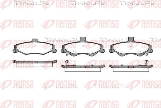 Тормозные колодки Remsa задние для Chevrolet Camaro IV 1992-2002. Артикул 0865.02