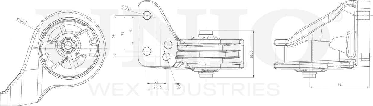 Опора двигателя (Unio). Артикул RMP-15010