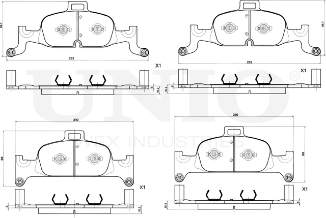 Колодки тормозные диск. передние Audi A6 V 18-, A4 V 15-, Q5 II 16- (Unio). Артикул BRP-20181