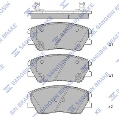 Тормозные колодки Sangsin Hi-Q. Артикул SP4369