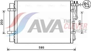 Радиатор кондиционера (конденсатор) AVA (алюминий) для Kia Venga I 2010-2018. Артикул KA5198D