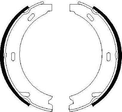 Тормозные колодки (стояночная тормозная система) Bosch задние для Mercedes-Benz SL-Класс IV (R129) 1992-1993. Артикул 0 986 487 344