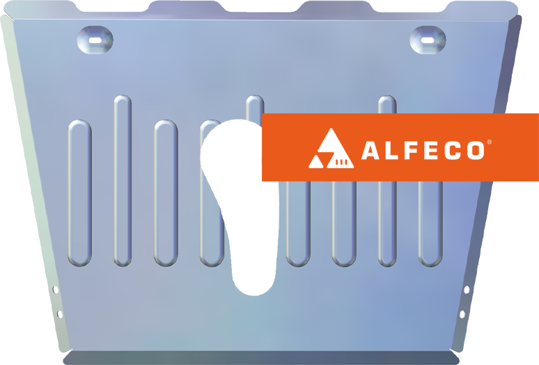 Защита алюминиевая Alfeco (4мм) для картера и КПП Changan CS75 FL 4WD 2018-2026. Артикул ALF.57.05AL4