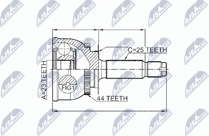Шрус наружный (граната) NTY. Артикул NPZ-HY-549