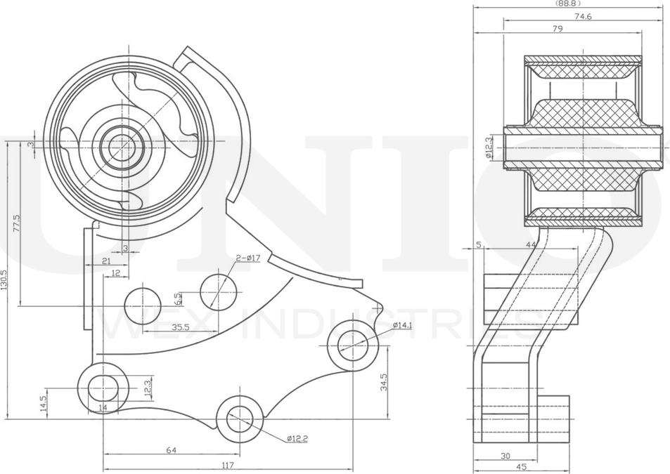 Опора двигателя (Unio). Артикул RMP-15065