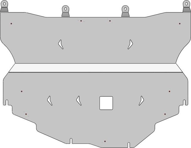Защита алюминиевая АВС-Дизайн (4 мм) для картера, КПП Hyundai Elantra VII рестайлинг 2023-2026. Артикул 10.29ABC