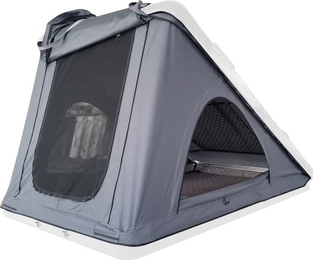 Палатка на крышу автомобиля РИФ Hard RT05-125, 210х125х150 корпус белый, тент светло-серый. Артикул RIFRT051258010W