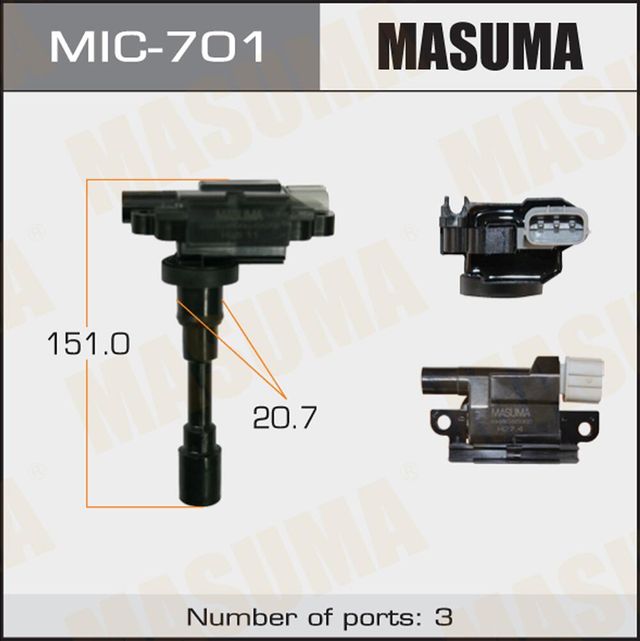 Катушка зажигания Masuma для Suzuki Liana I 2001-2008. Артикул MIC-701