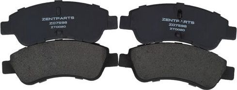 Тормозные колодки Zentparts. Артикул Z07598
