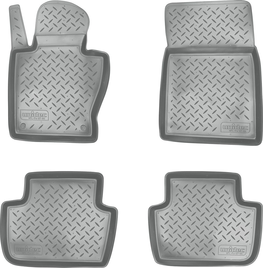 Коврики Норпласт для салона BMW X3 E83 2006-2010 СЕРЫЕ. Артикул NPL-Po-07-04-G