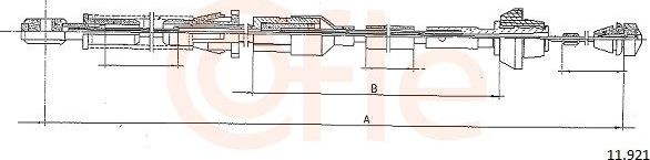 Трос газа Cofle. Артикул 11.921