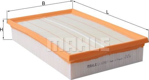 Воздушный фильтр Mahle. Артикул LX 4398/1