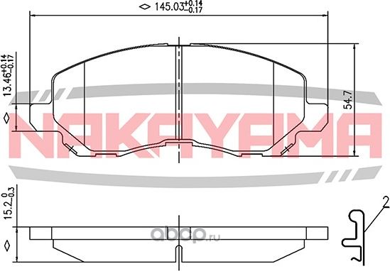 Колодки тормозные (Nakayama). Артикул P0644NY