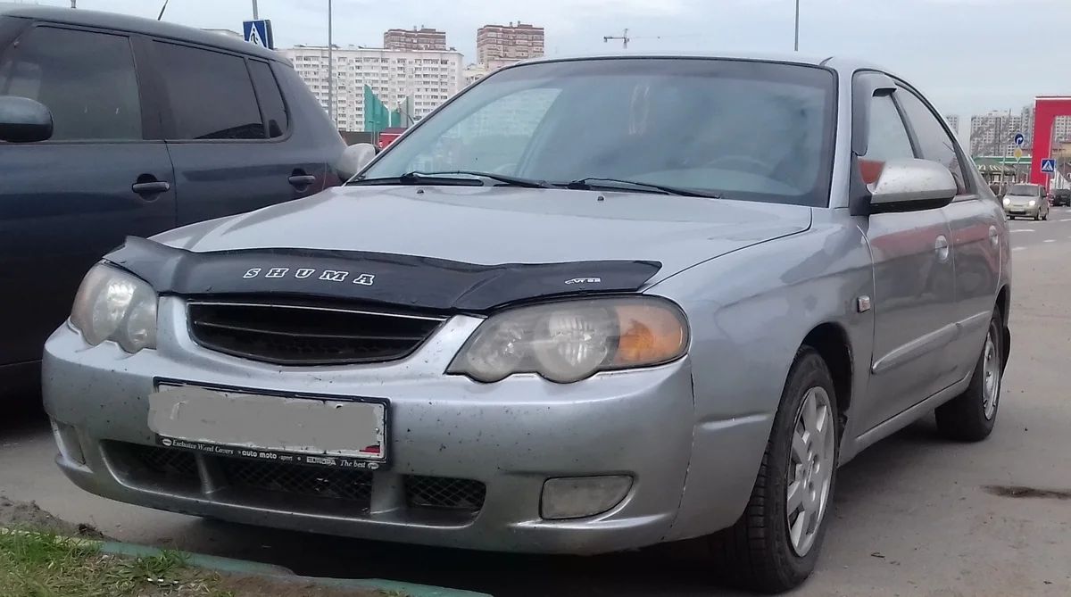 Дефлектор Vip-Tuning для капота Kia Shuma II 2001-2004. Артикул KA17