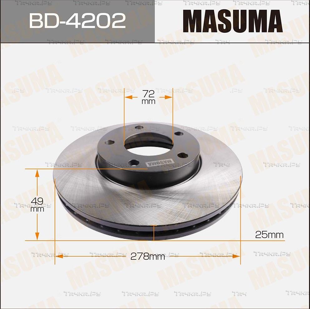 Тормозной диск Masuma. Артикул BD-4202