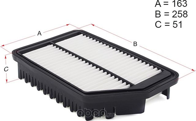 Фильтр воздушный KIA SPORTAGE/HYUNDAI IX35 10 (Hosu). Артикул HSAF0016