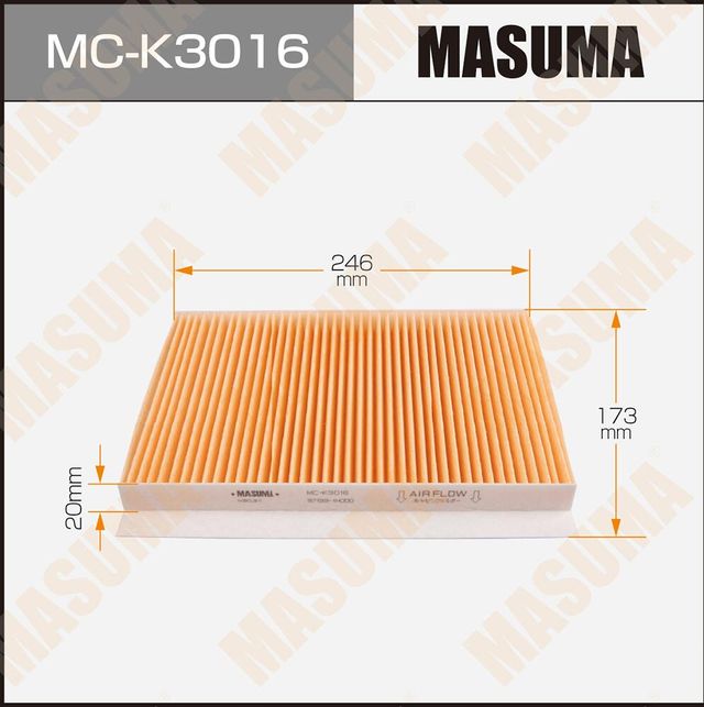 Салонный фильтр Masuma. Артикул MC-K3016