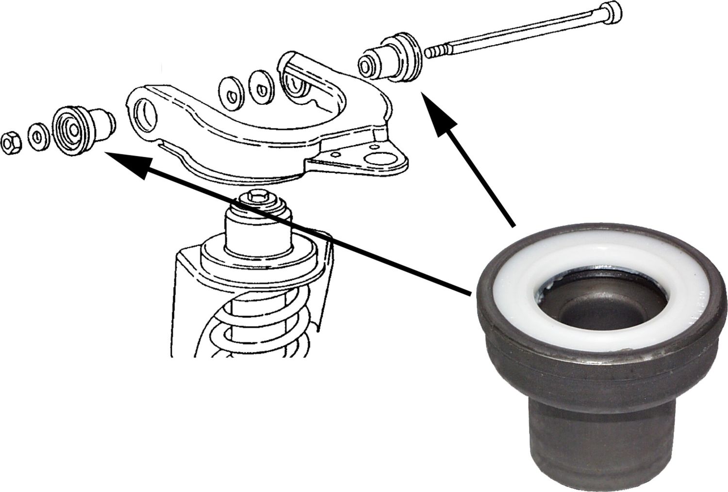 Сайлентблок переднего рычага подвески JP Group Classic. Артикул 1140201000