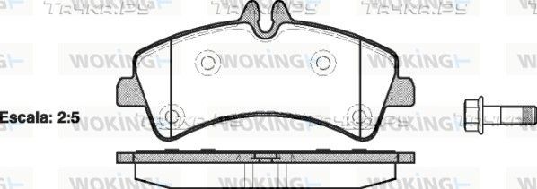 Тормозные колодки Woking. Артикул P13473.00