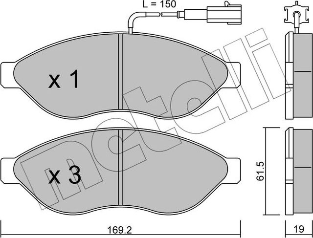 Тормозные колодки Metelli. Артикул 22-0708-0