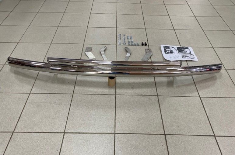 Защита Tamsan переднего бампера d70\42 двойная для Volkswagen Transporter T6 2015-2026. Артикул TCG7042VLW.54.31