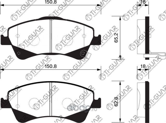 Тормозные колодки (TI-Guar). Артикул TG1837