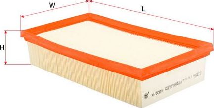 Воздушный фильтр Sakura. Артикул A-3009
