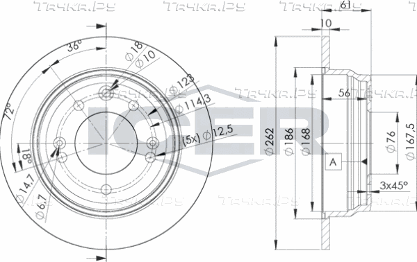 Тормозной диск Icer. Артикул 78BD0581-2