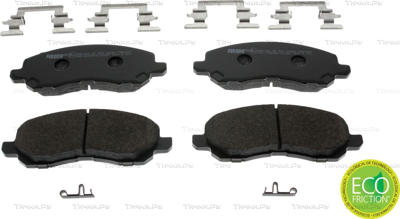 Тормозные колодки Ferodo Premier Eco Friction передние для Peugeot 4008 2012-2017. Артикул FDB1621