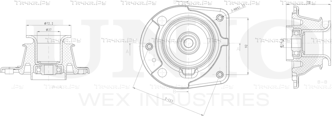 Опора амортизационной стойки (Unio). Артикул RMP-13079