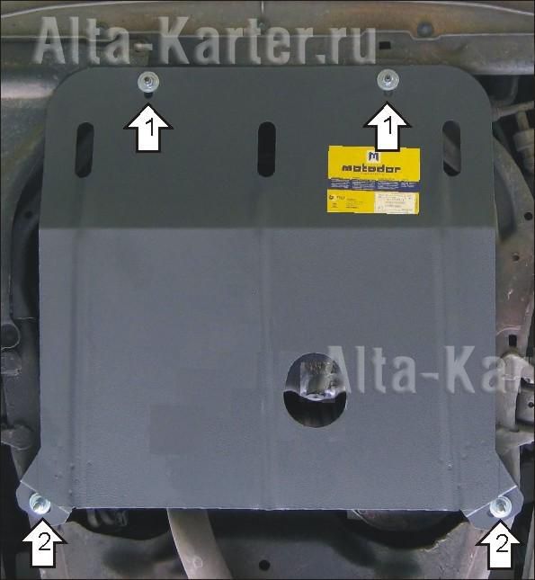 Защита Мотодор для картера, КПП Opel Vectra B 1995-2003. Артикул 01506
