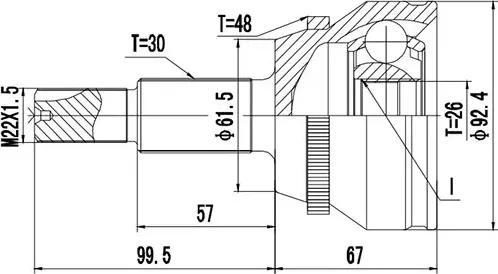 ШРУС наружный (Zikmar). Артикул Z87048R