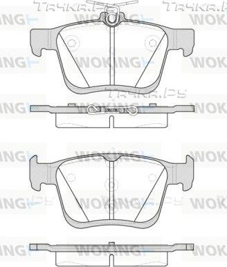 Тормозные колодки Woking задние для Audi TT III (8S) 2014-2026. Артикул P14163.00