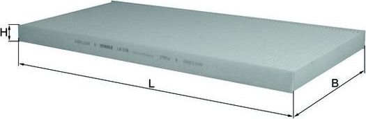 Салонный фильтр Mahle для MAN L2000 1993-2006. Артикул LA 170